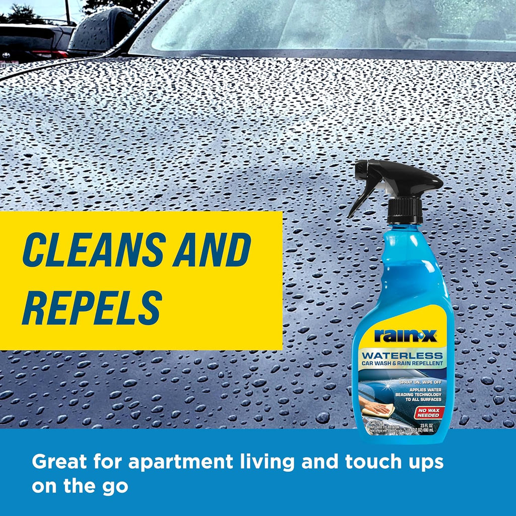 620143 Waterless Car Wash and Rain Repellent, 23 fl. oz. Rinseless Cleaner Spray for a Spot Free Finish, Perfect for