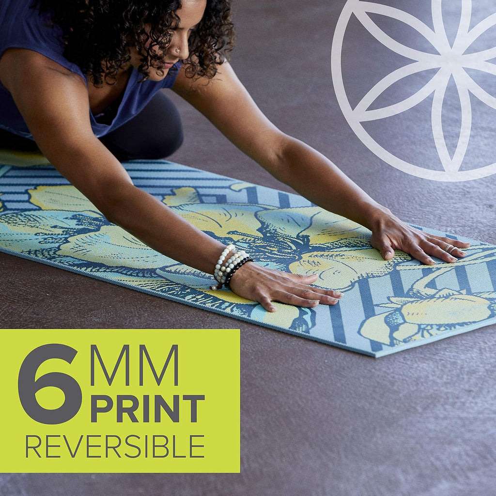 Yoga Mat - Premium Print Reversible Extra Thick Non Slip Exercise & Fitness Mat for All Types of Yoga, Pilates &