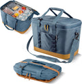 Pacifica Collapsible Cooler, Large, Ocean | Insulated liner helps keep food and drinks cold. A reinforced base
