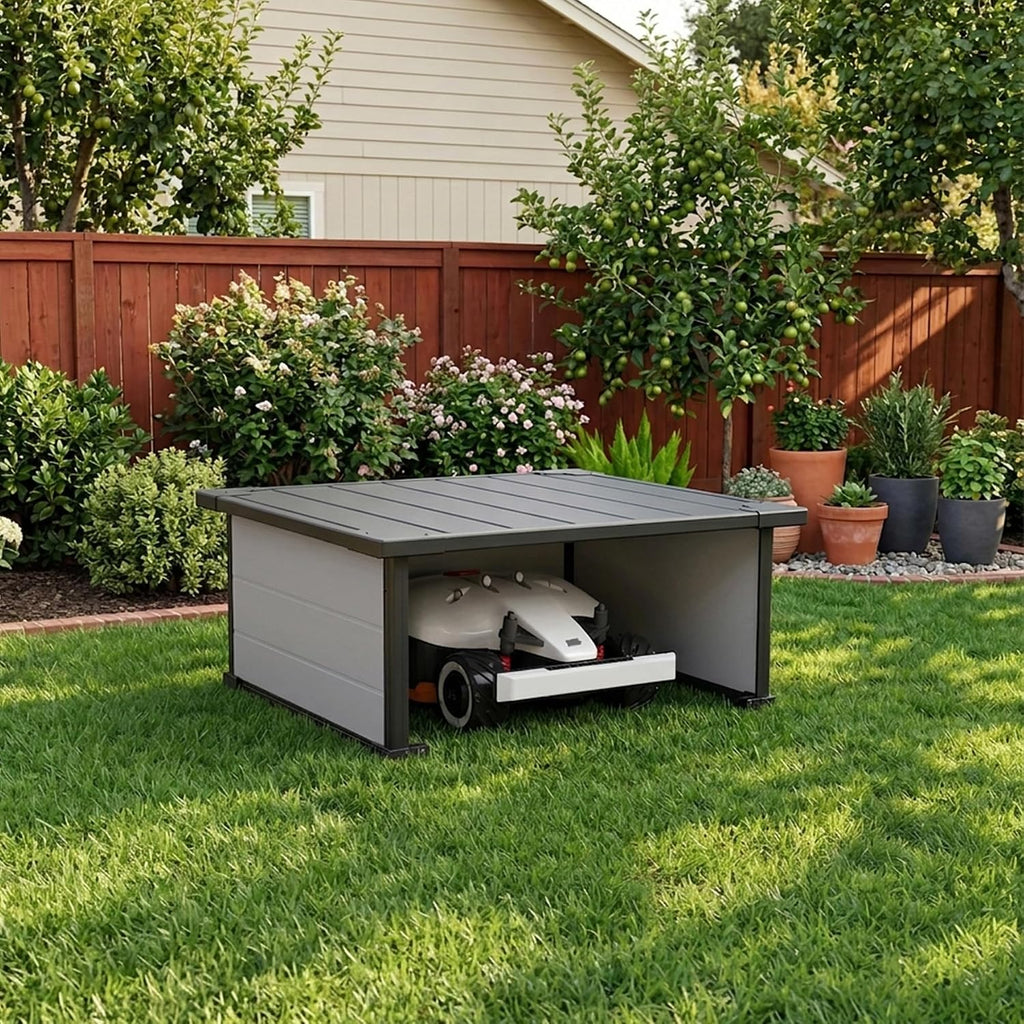 Weatherproof Robot Lawn Mower Garage for Charging Stations | Ideal for robot mower and charging-station protection
