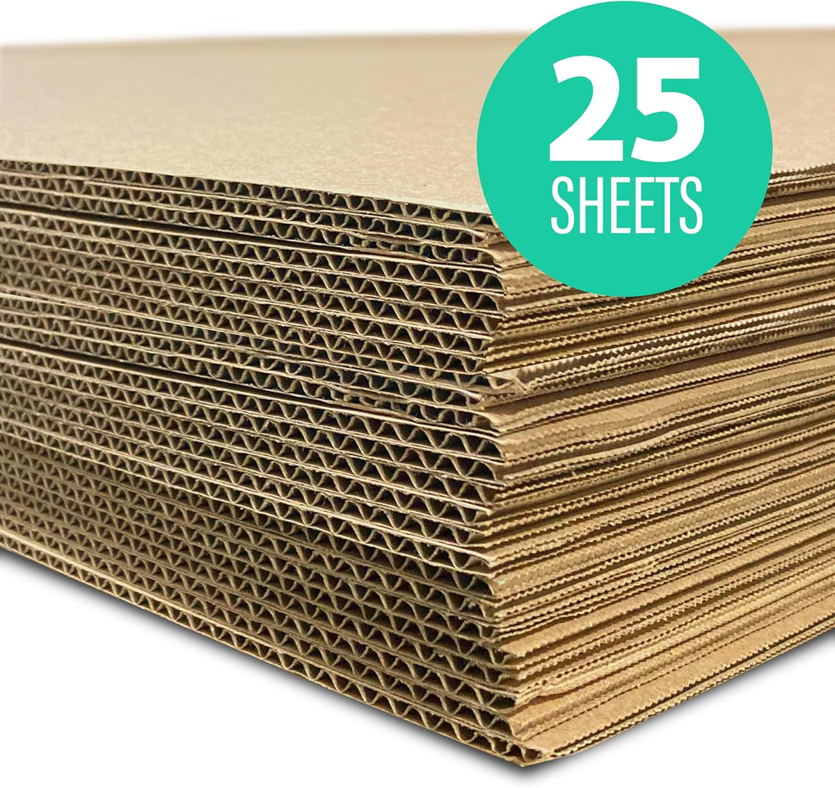 32" x 40" Kraft Two Sided (C-Flute) Corrugated Project Sheets, Cardboard Sheets, Flat Packing Inserts, Crafts, Pads