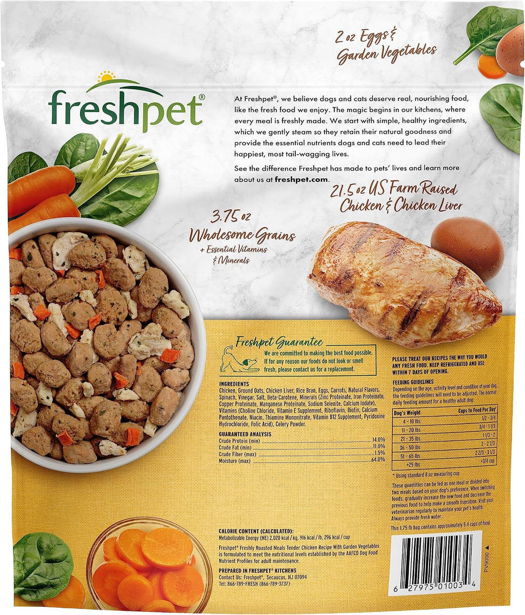 Dog Food, Roasted Meals, Tender Chicken Recipe, 1.75 Lb