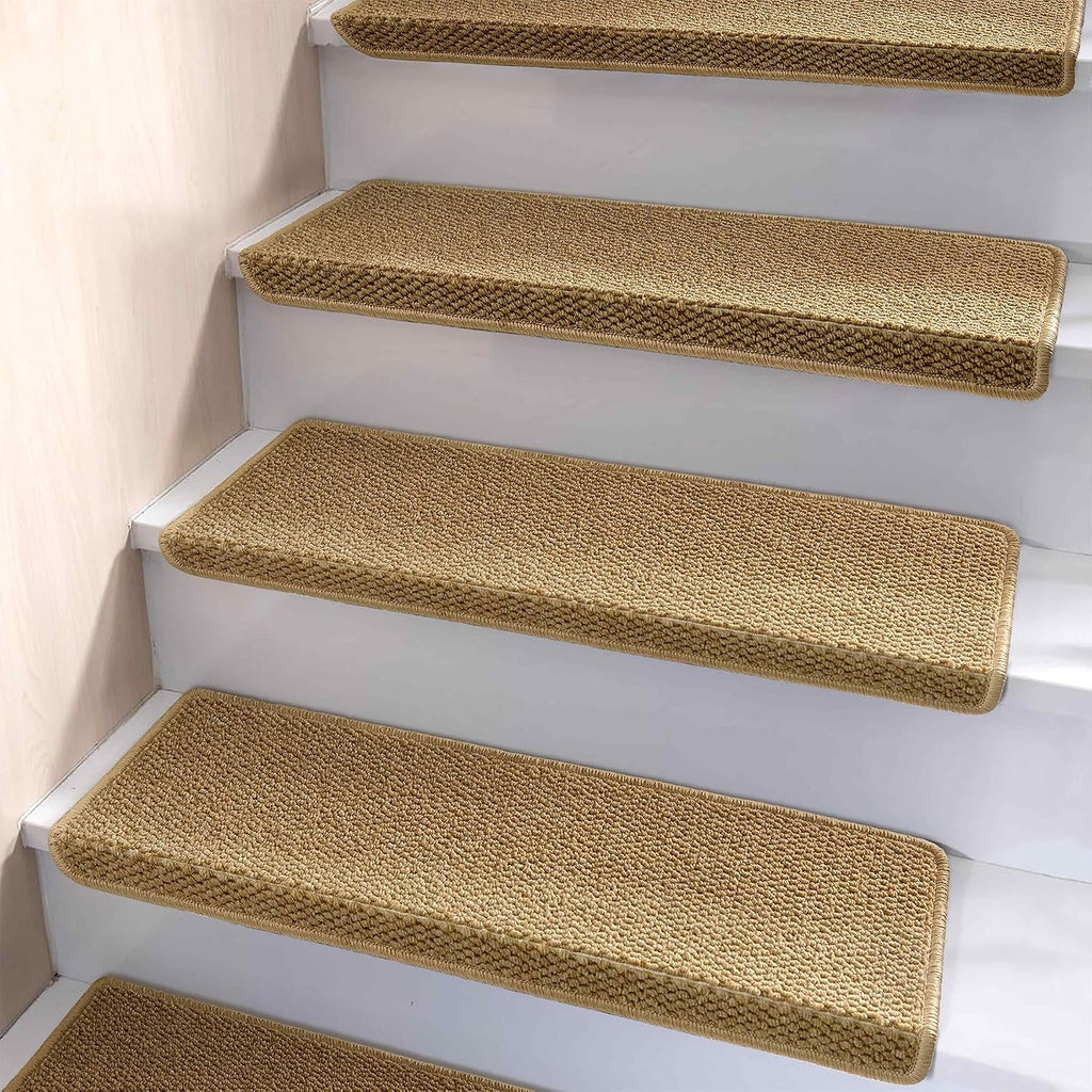 Bullnose Carpet Stair Treads, Stair Treads for Wooden Steps, 14pcs