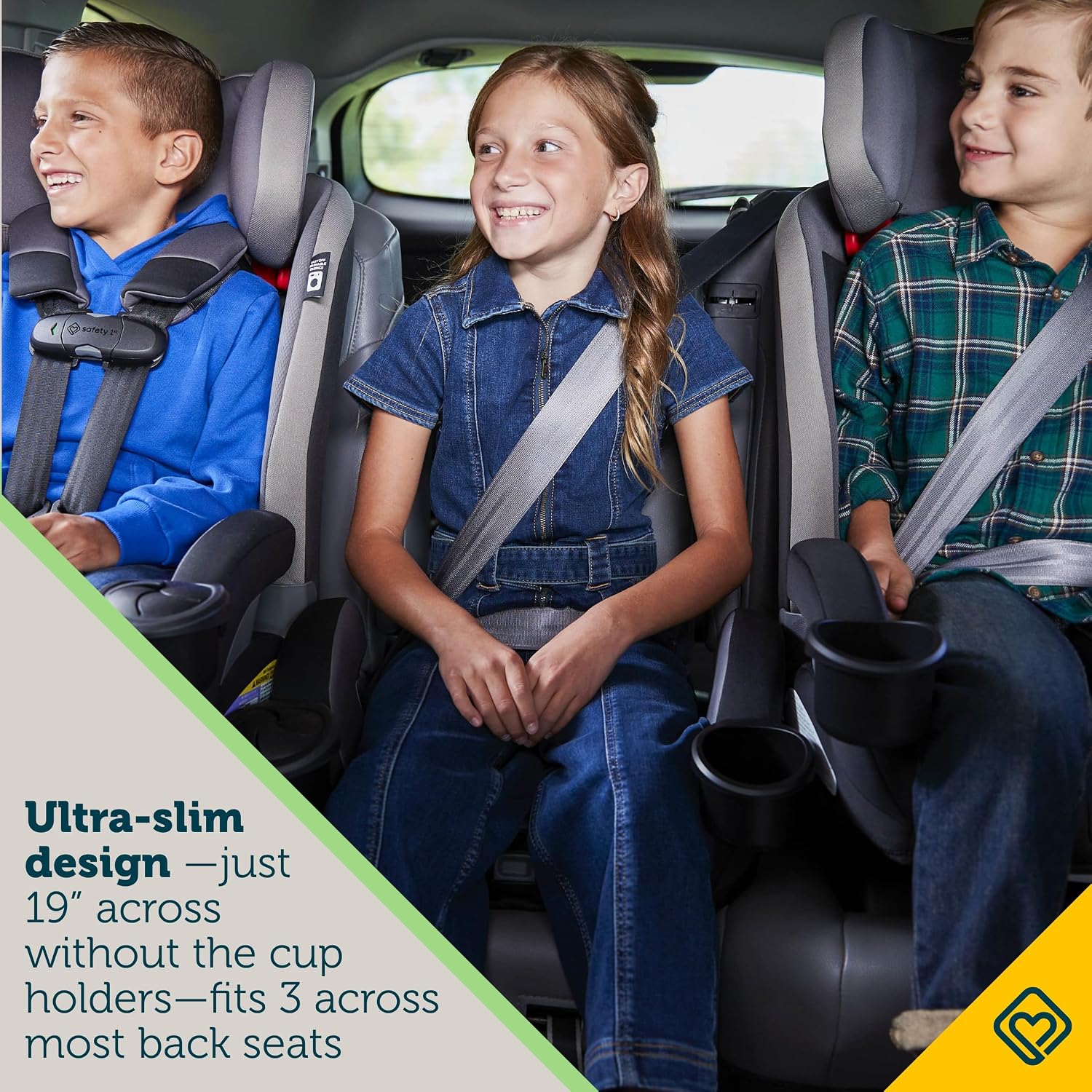 EverSlim 4-in-1 Convertible Car Seat, SecureTech Chest Clip, Ultra-Slim, 4-Mode Infant to Booster, Baby Car Seat