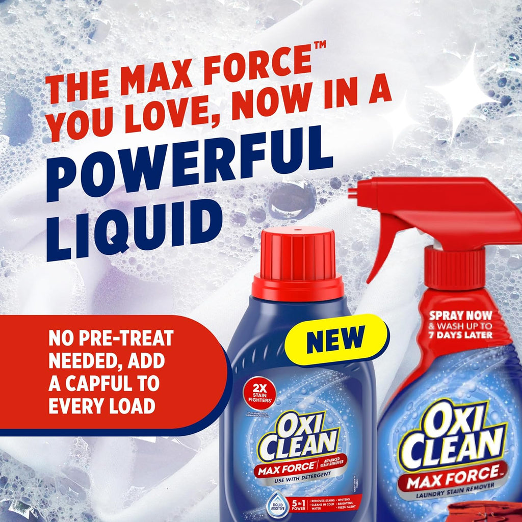 Max Force Advanced Stain Remover Liquid, 45 Fl Oz