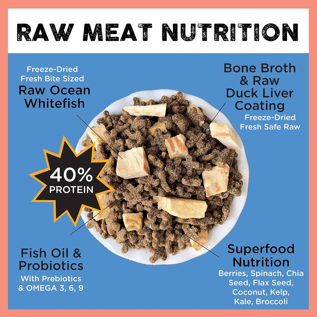Ultimate Raw : Cat Kibble with Freeze-Dried Raw Whitefish, Duck Liver, Bone Broth, Herring & Superfoods