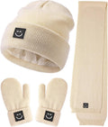 Baby Beanie Mittens Scarf Set,Toddler Kids Winter Hat and Thermal Gloves Neck Warmer Set for Girls Boys