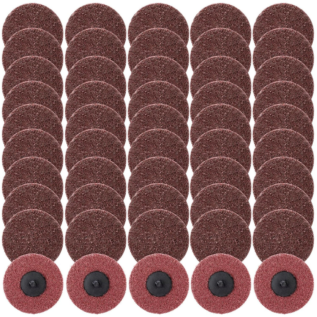50 Pcs 3 Inch Sanding Discs Red Quick Change Sanding Discs