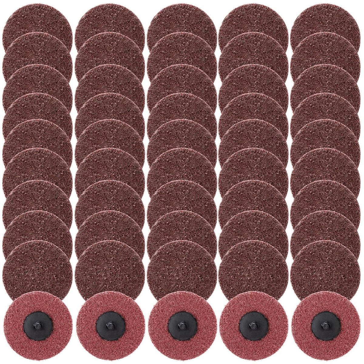 50 Pcs 3 Inch Sanding Discs Red Quick Change Sanding Discs