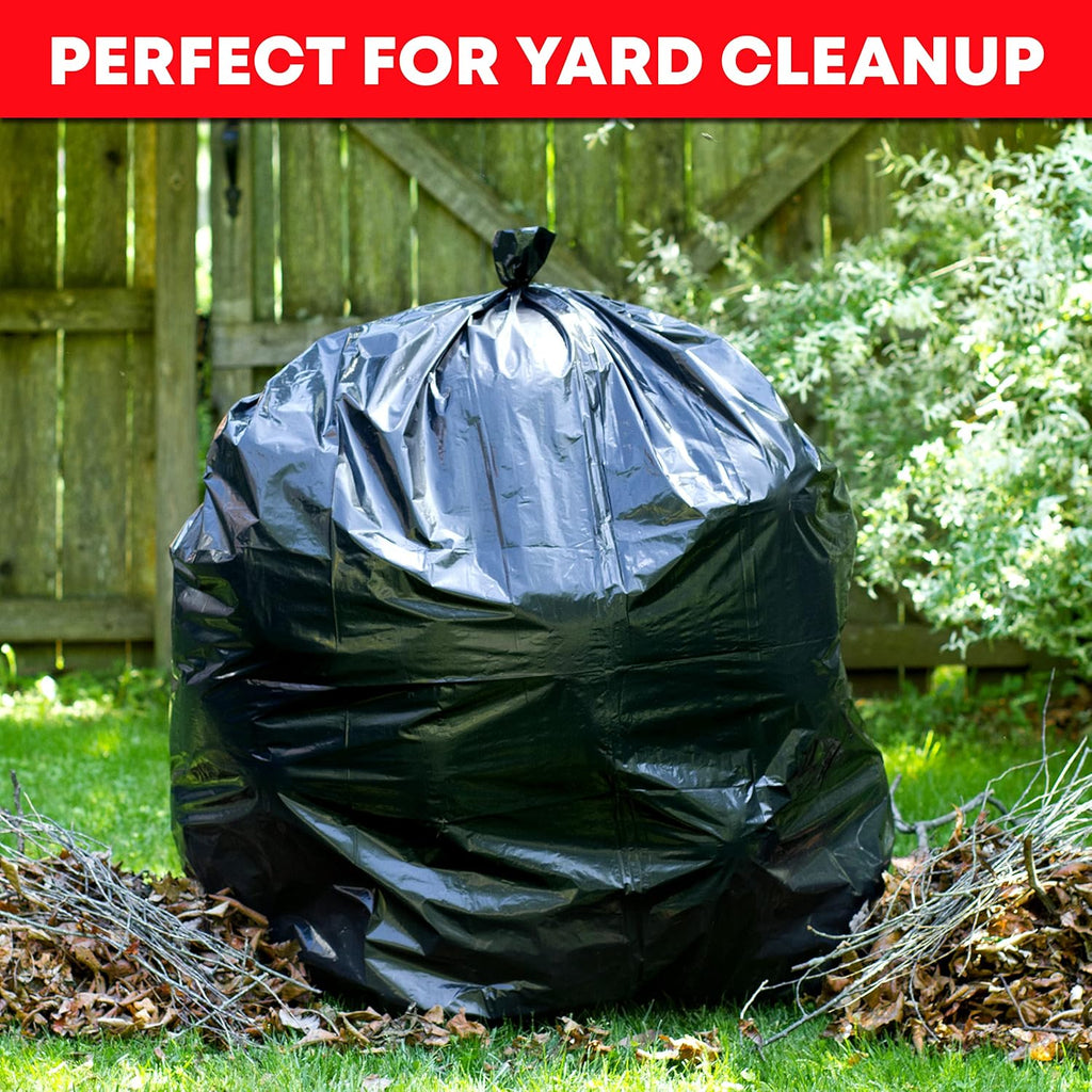 95-96 Gallon Trash Bags Heavy Duty (Huge 50 Bags W/Ties) 95-96 Gallon Trash Bags Large Black Heavy Duty Can Liners