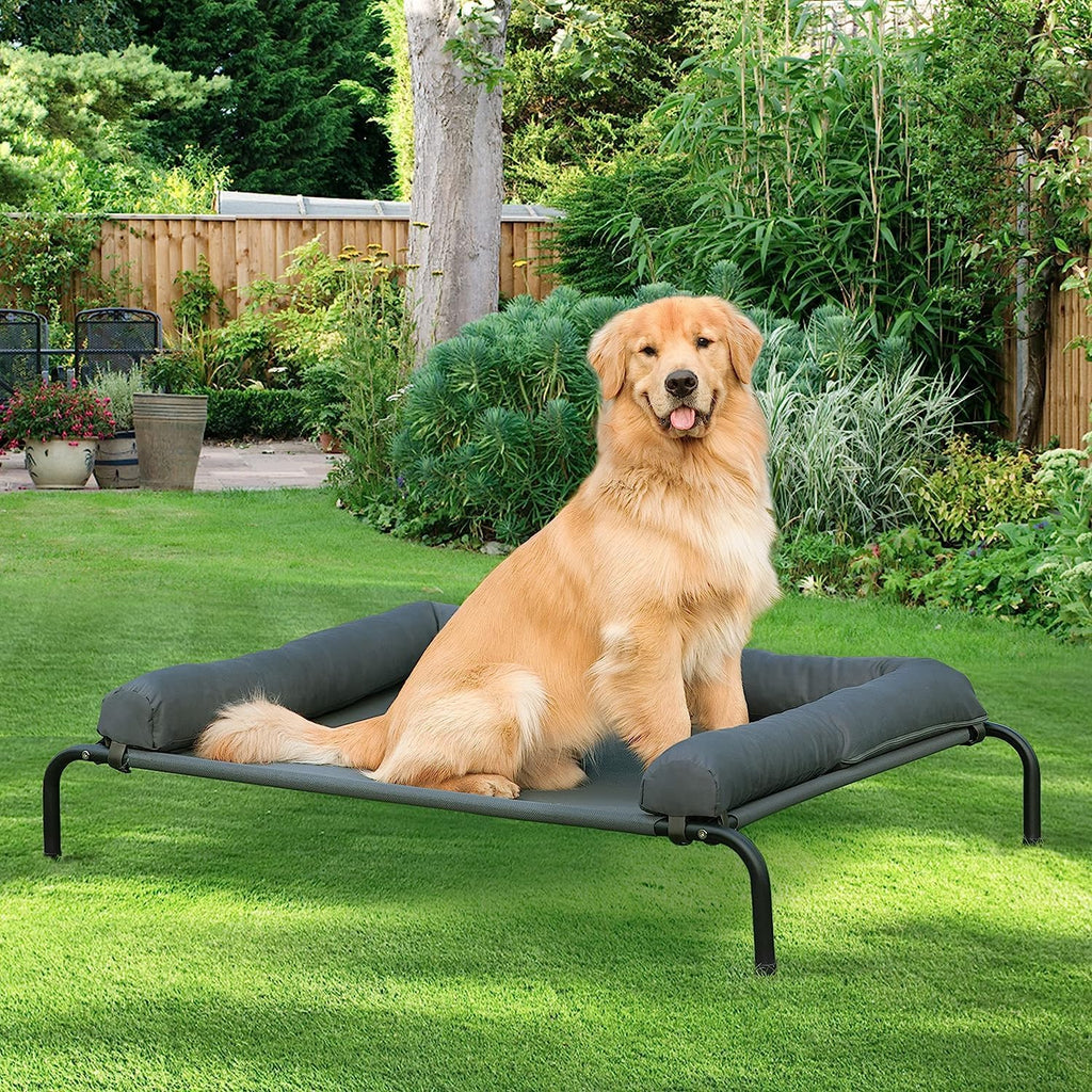 Cooling Elevated Dog Bed for Large Dogs,Outdoor Raised Dog Bed