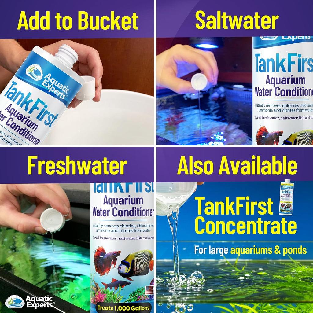TankFirst Complete Aquarium Water Conditioner - Fish Water Conditioner, Instantly Removes Chlorine, Chloramines, and