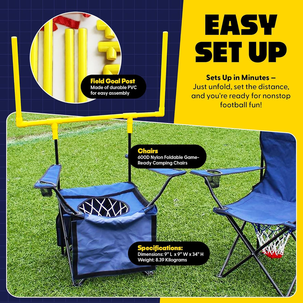 The Ultimate Football Yard Game Set, Outdoor Football Toss for Tailgating, Backyard, Beach, Park, Tournaments, Sports