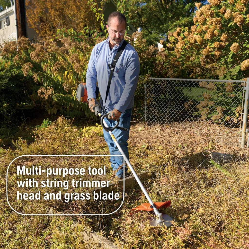 122RJ Multi-Purpose Gas Brush Cutter with String Trimmer Head | Brushcutter tool with grass blade, includes