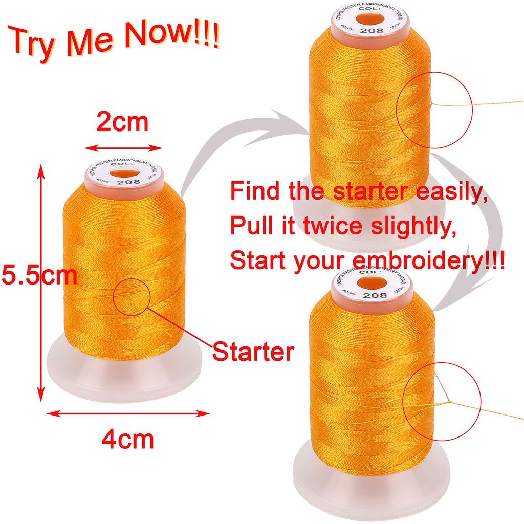 40 Spools Polyester Machine Embroidery Thread Kit