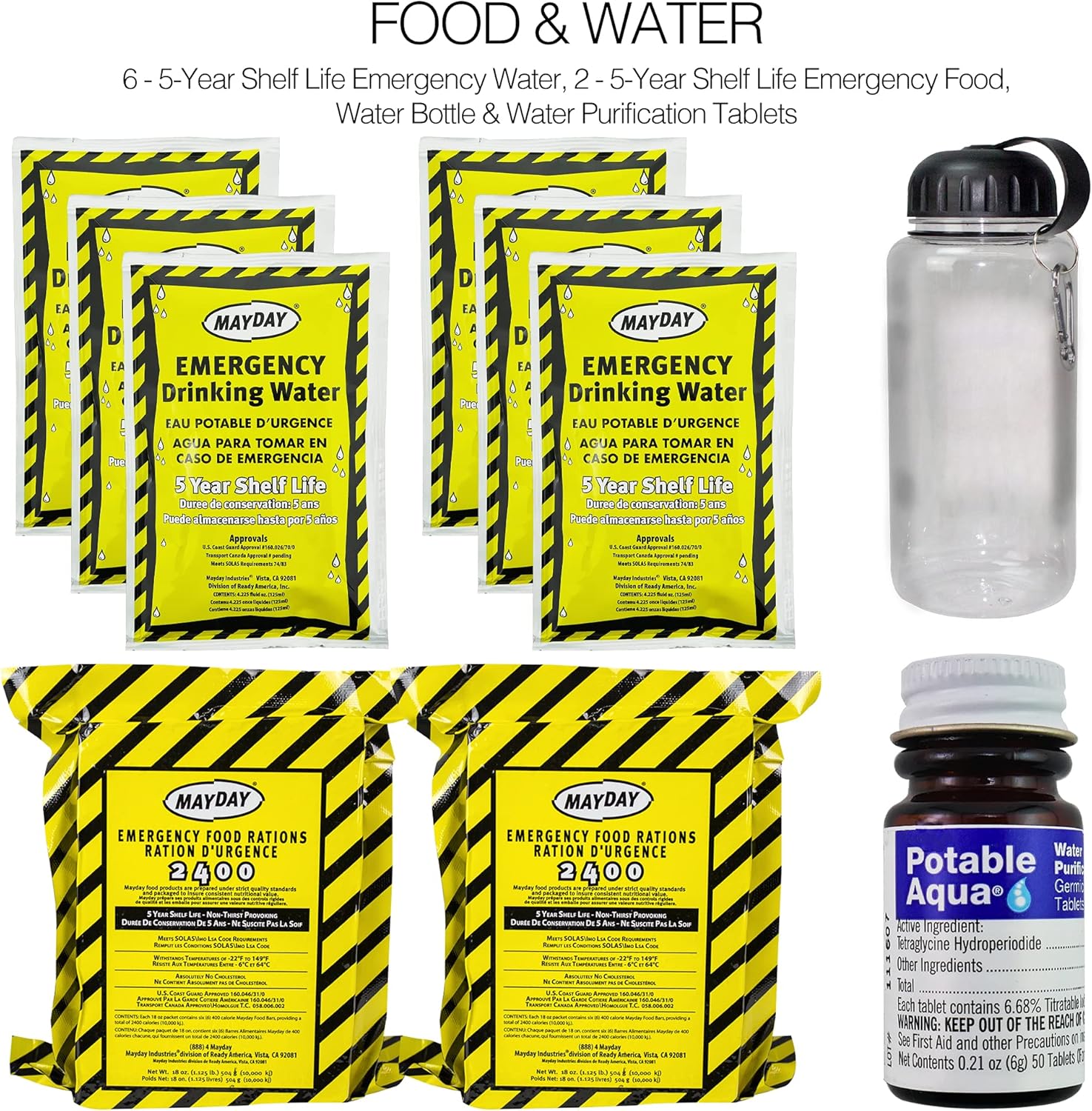 72 Hour Deluxe Emergency Kit, 2-Person 3-Day Backpack, First Aid Kit, Survival Blanket, Power Station, Emergency