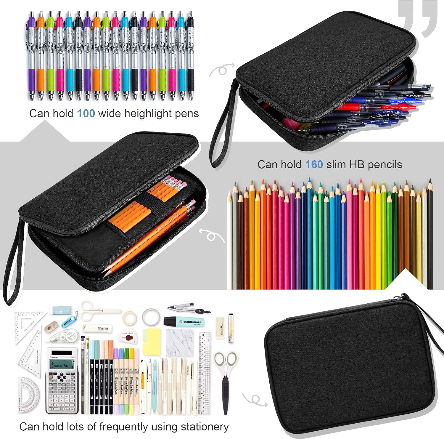 Big Capacity Storage Pouch Marker Pen Pencil Case Simple Stationery Bag Box Art Tool & Sketch Storage Boxes for