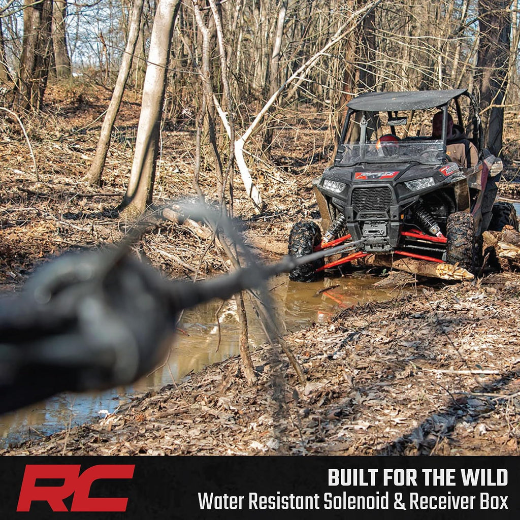 4,500 LB UTV/ATV Winch - ProSeries 1.4HP Electric Winch with 50 Ft Synthetic Rope, Remote, Waterproof 12V Off-Road