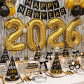 New Years Eve Party Supplies 2026 - Happy New Year Decorations Kit | Set of 50 Includes Banner, Hats, Ribbon