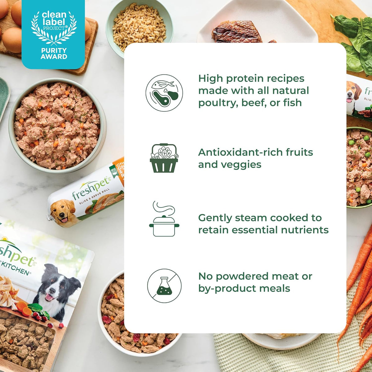 Healthy & Natural Dog Food, Fresh Beef Roll, 6lb