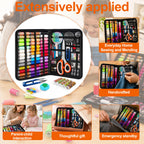 Sewing Kit for Beginners, 228Pcs Portable Needle Thread Repair Kit