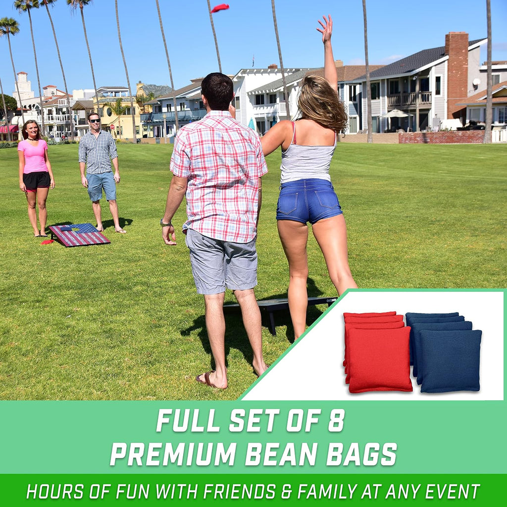 Portable Cornhole Sets, 8 Styles – Choose 4 x 2 ft or 3 x 2 ft - Boards Include 8 Bean Bags, Travel Case, and Game Rules