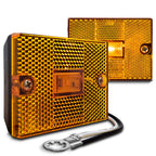 TRUE MODS 2pc 2x3 3x2 Amber Rectangle LED Trailer Side Marker Light for RV