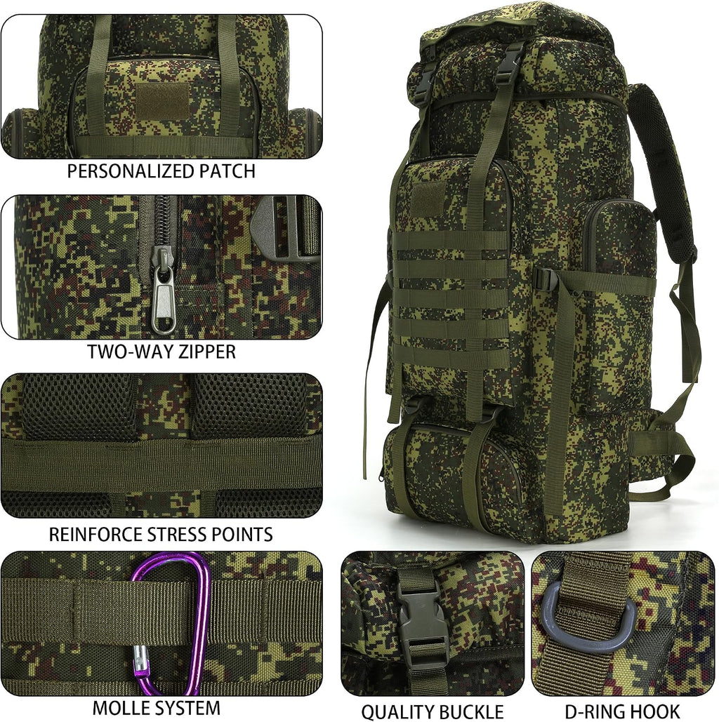 Hiking Backpack for Men 70L/100L Camping Backpack Military Rucksack Molle 3 Days Assault Pack for Climbing | Camping