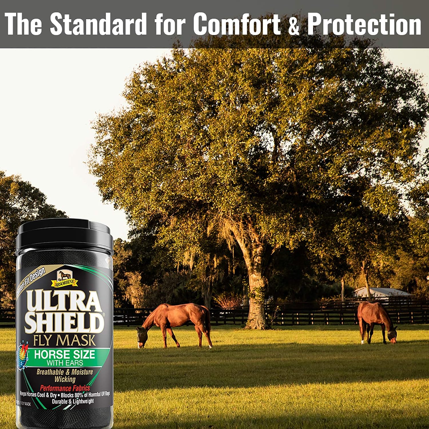 UltraShield Fly Mask, Horse Size with Ears