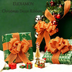 Orange Burlap Wired Ribbon for Gift Wrapping, 1-1/2 in Wired Edge