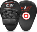 Boxing Pads Curved Focus Mitts, Maya Hide Leather Hook and jab Training Pads, Adjustable Strap Ventilated, MMA Muay