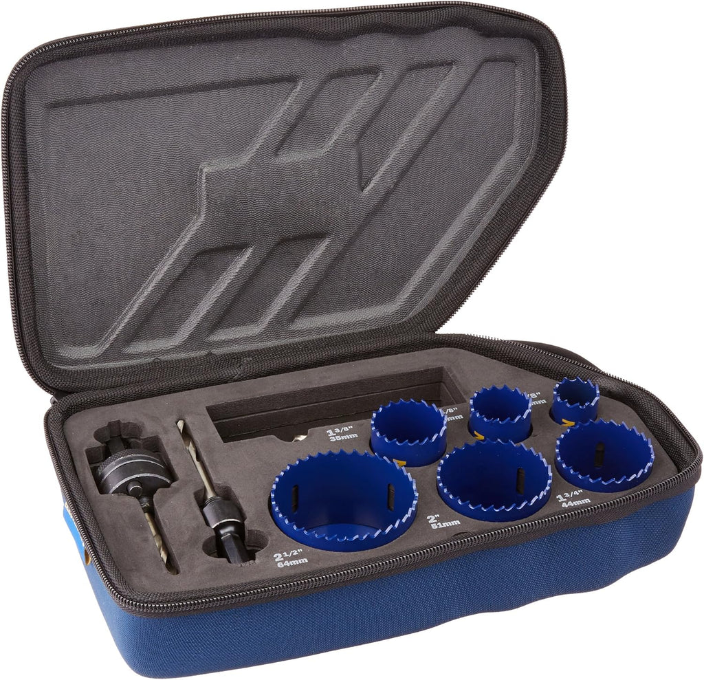Irwin Tools IRWIN 3073003 Electricians Hole Saw Kit, 9-Piece