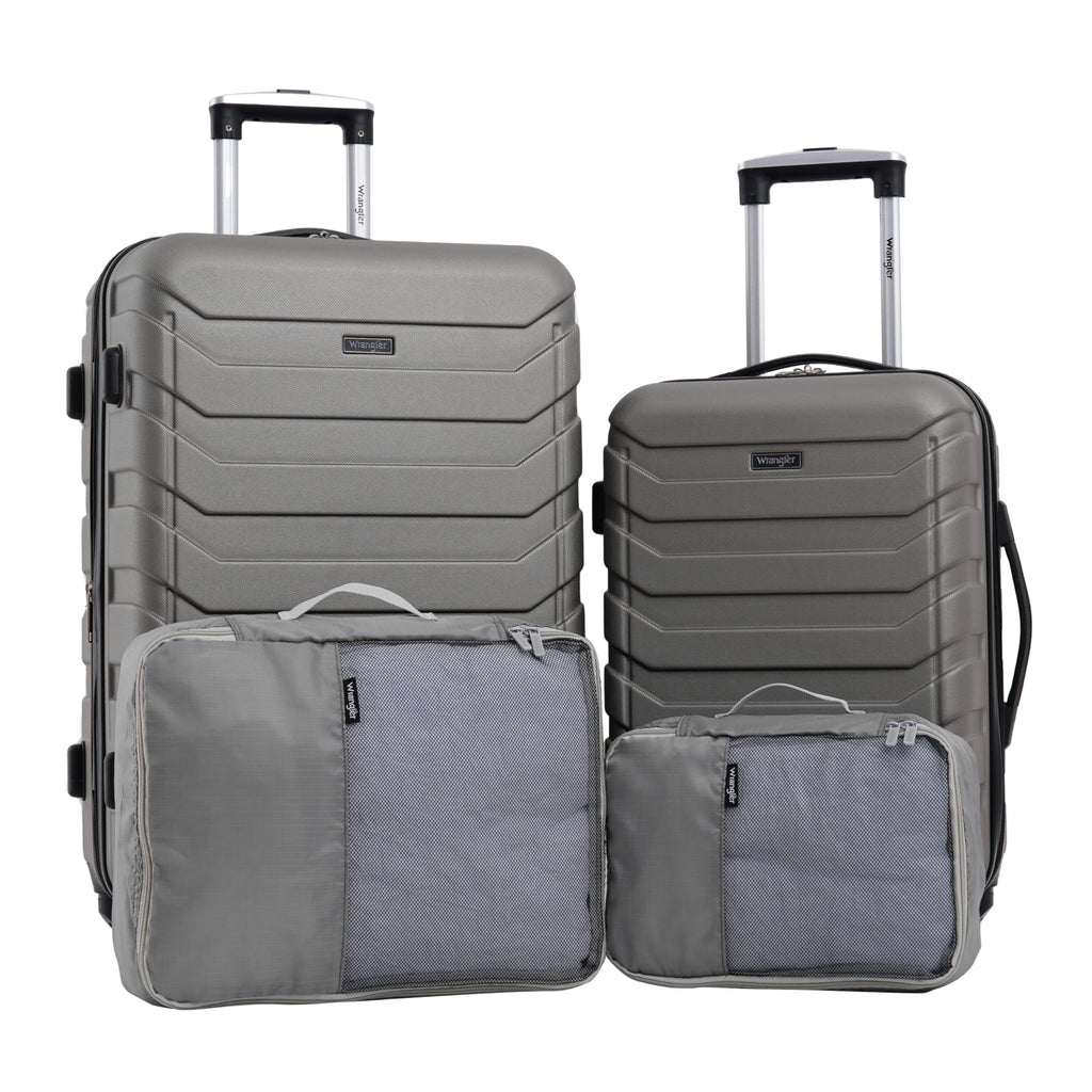 4 Piece Miami Luggage and Packing Cubes Set, Desert Taupe