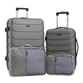 4 Piece Miami Luggage and Packing Cubes Set, Desert Taupe