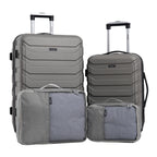 4 Piece Miami Luggage and Packing Cubes Set, Desert Taupe