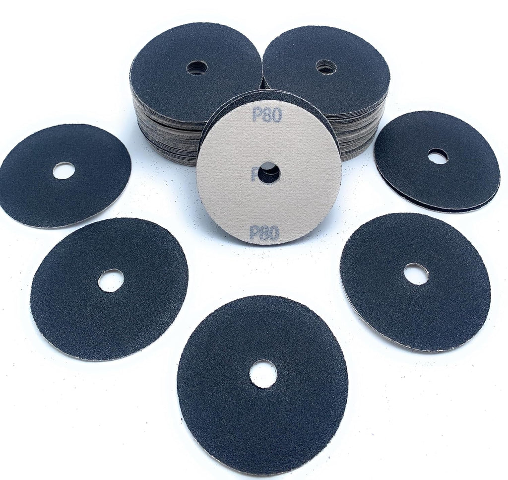 100PCS 4 Inch Silicon Carbide Velour Abrasive Paper Sanding Discs Sandpaper Sander (100pcs 80 Grit)