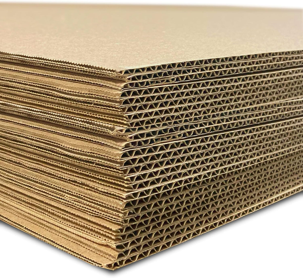 32" x 40" Kraft Two Sided (C-Flute) Corrugated Project Sheets, Cardboard Sheets, Flat Packing Inserts, Crafts, Pads