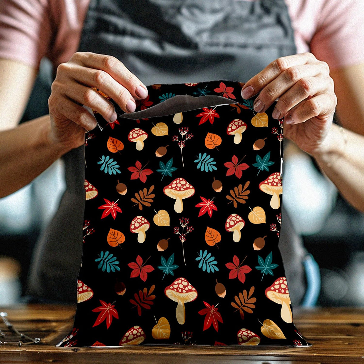 10x13 (100) Fall Medley Designer Poly Mailers Waterproof Self Sealing Tear Resistant Polymailers Shipping Envelopes