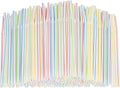 Flexible Plastic Straws Colored BPA-Free Disposable Bendy Straw 8" Long (200 Pack, Colorful)