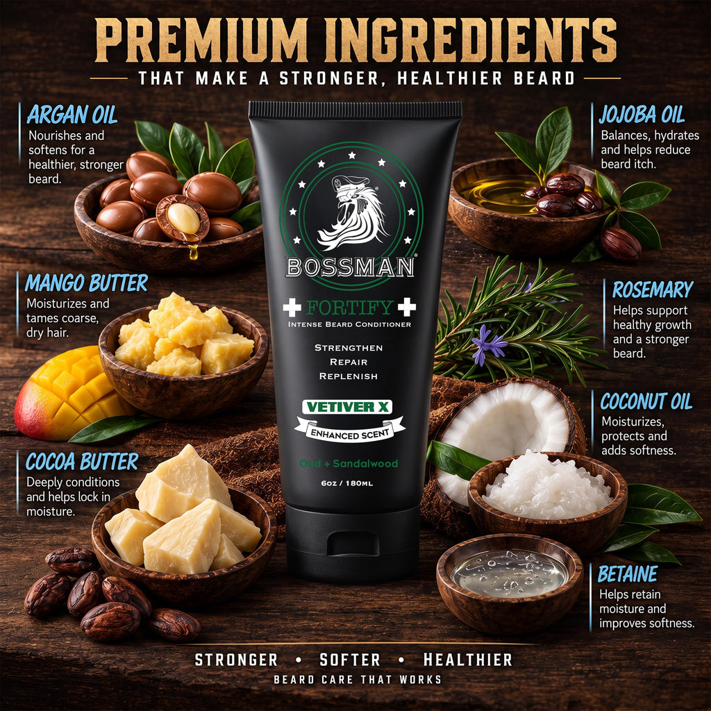 Fortify Intense Beard Conditioner for Men (Vetiver X) - Texas-Made