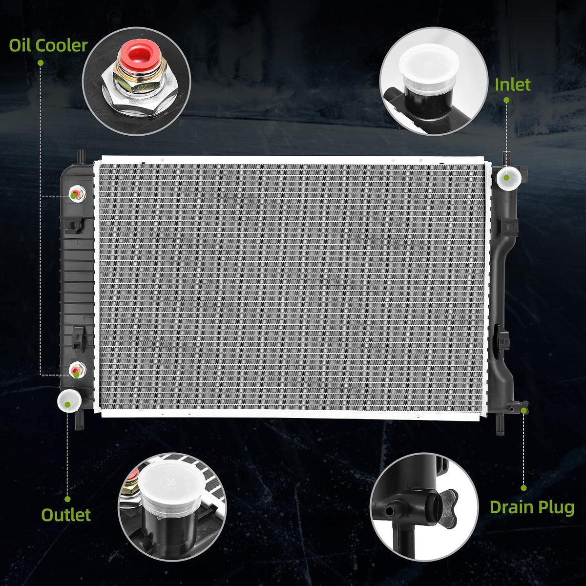AUTOSAVER88 Radiator Compatible with 2008-2017 Chevrolet Equinox 2010-2017 GMC Terrain 2007-2009 Suzuki XL-7 2008-2009 Pontiac Torrent 2.4L 3.0L 3.6L V6