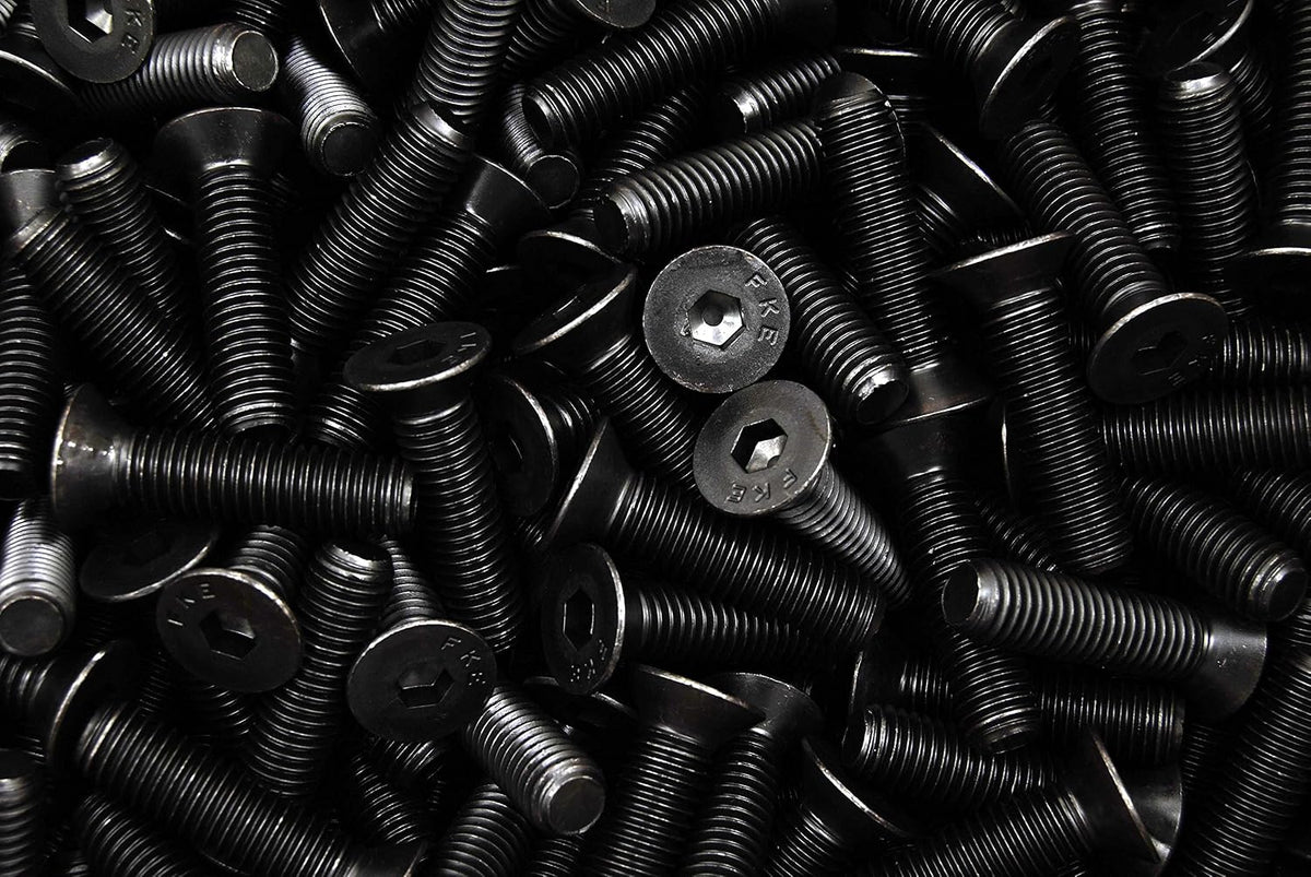 (50) Flat Socket Head 1/2-13 x 2 Cap Screw Allen Black