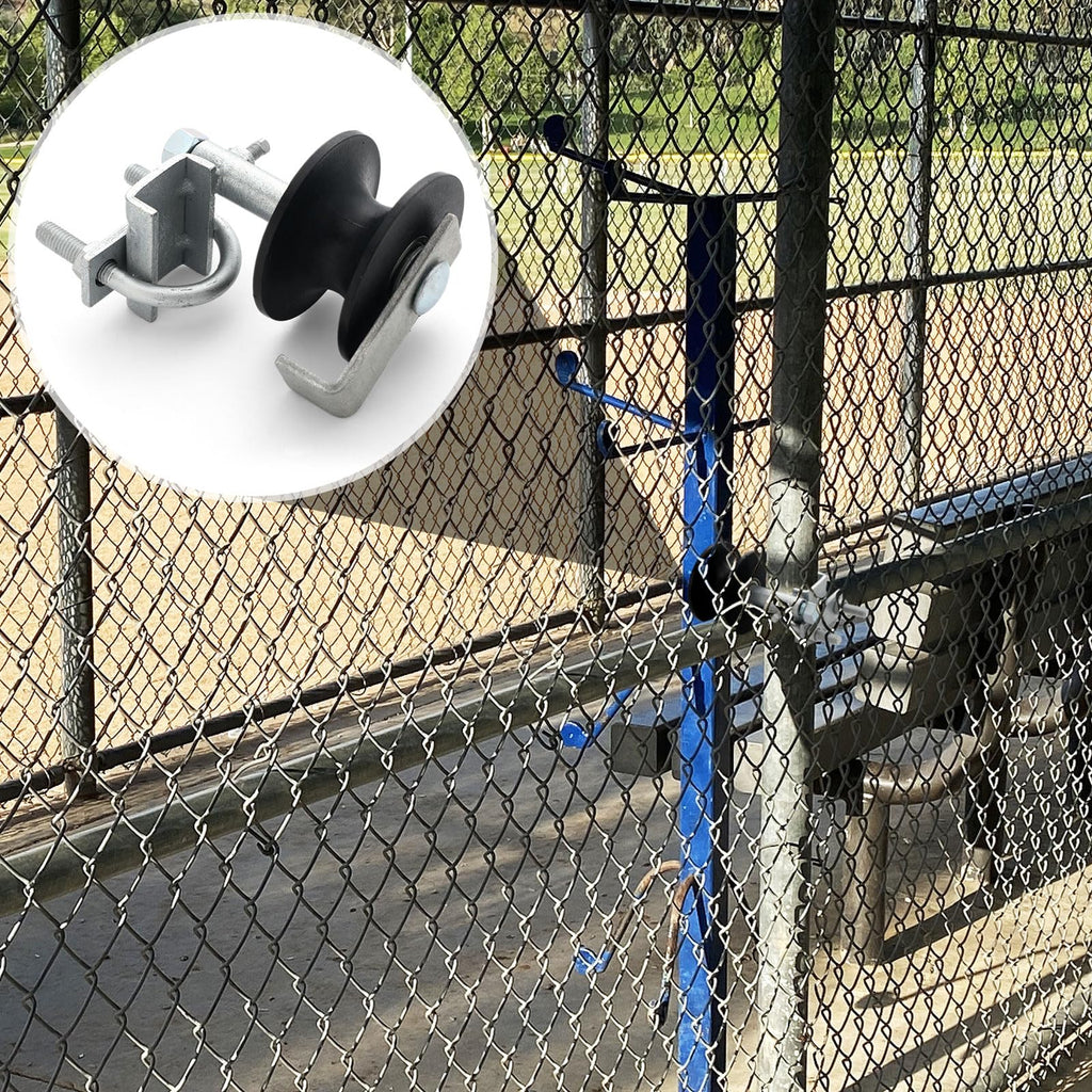 Blulu 2 Pcs Sliding Gate Rollers Chain Link Nylon Rolling Gate Track Wheel