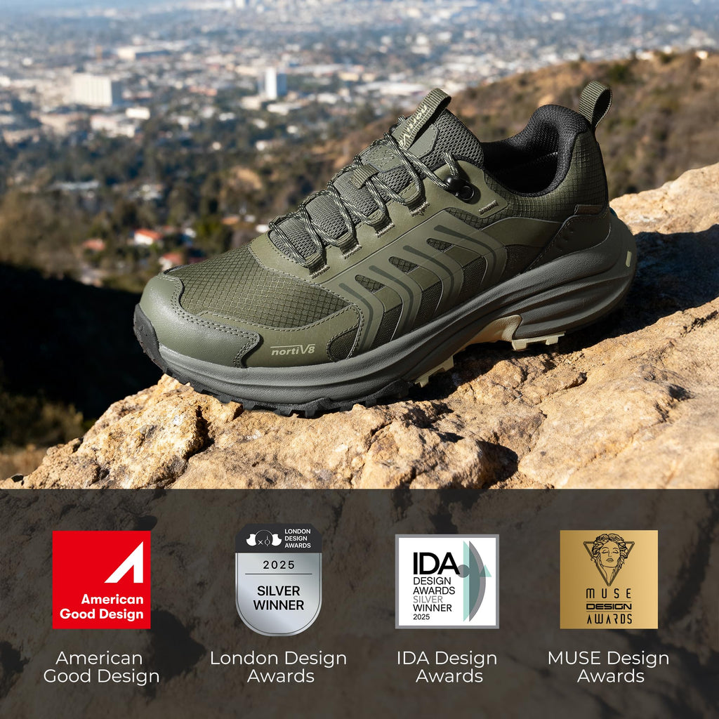 Men's Waterproof Lightweight Hiking Shoes,Army Green,10.5