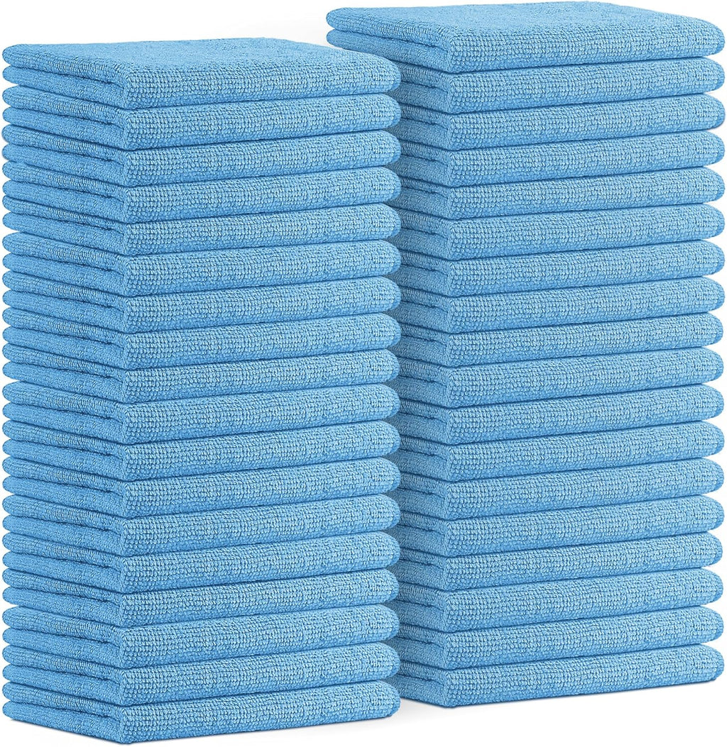 Microfiber Cleaning Cloths (Value Pack of 36) - Size 16 x 16 Inches, Highly Absorbent Cleaning Rags, Lint Free