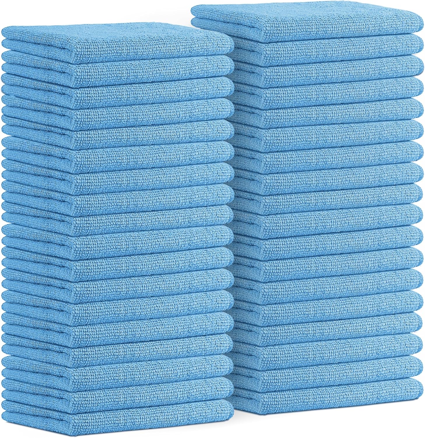 Microfiber Cleaning Cloths (Value Pack of 36) - Size 16 x 16 Inches, Highly Absorbent Cleaning Rags, Lint Free