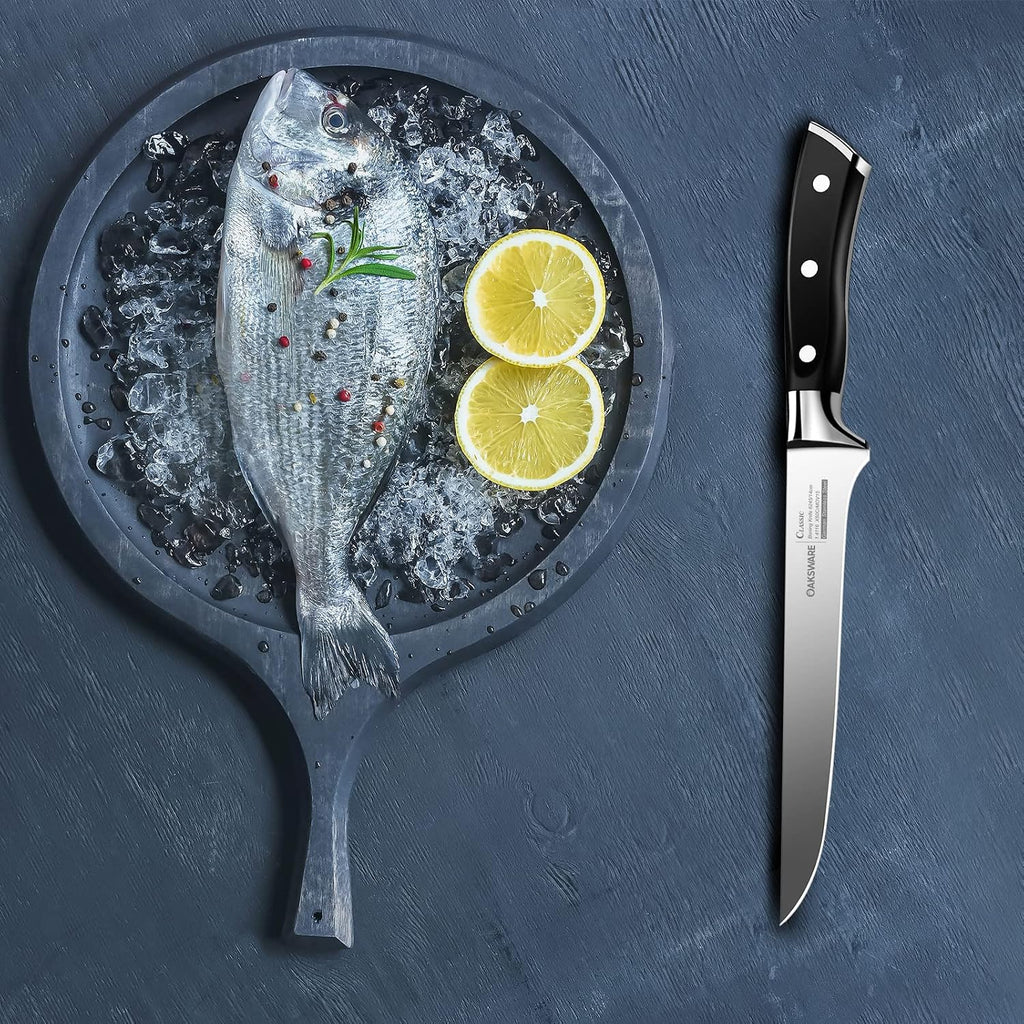 Pro Boning Knife 5.5 Inch, German High Carbon Steel Fillet Knife
