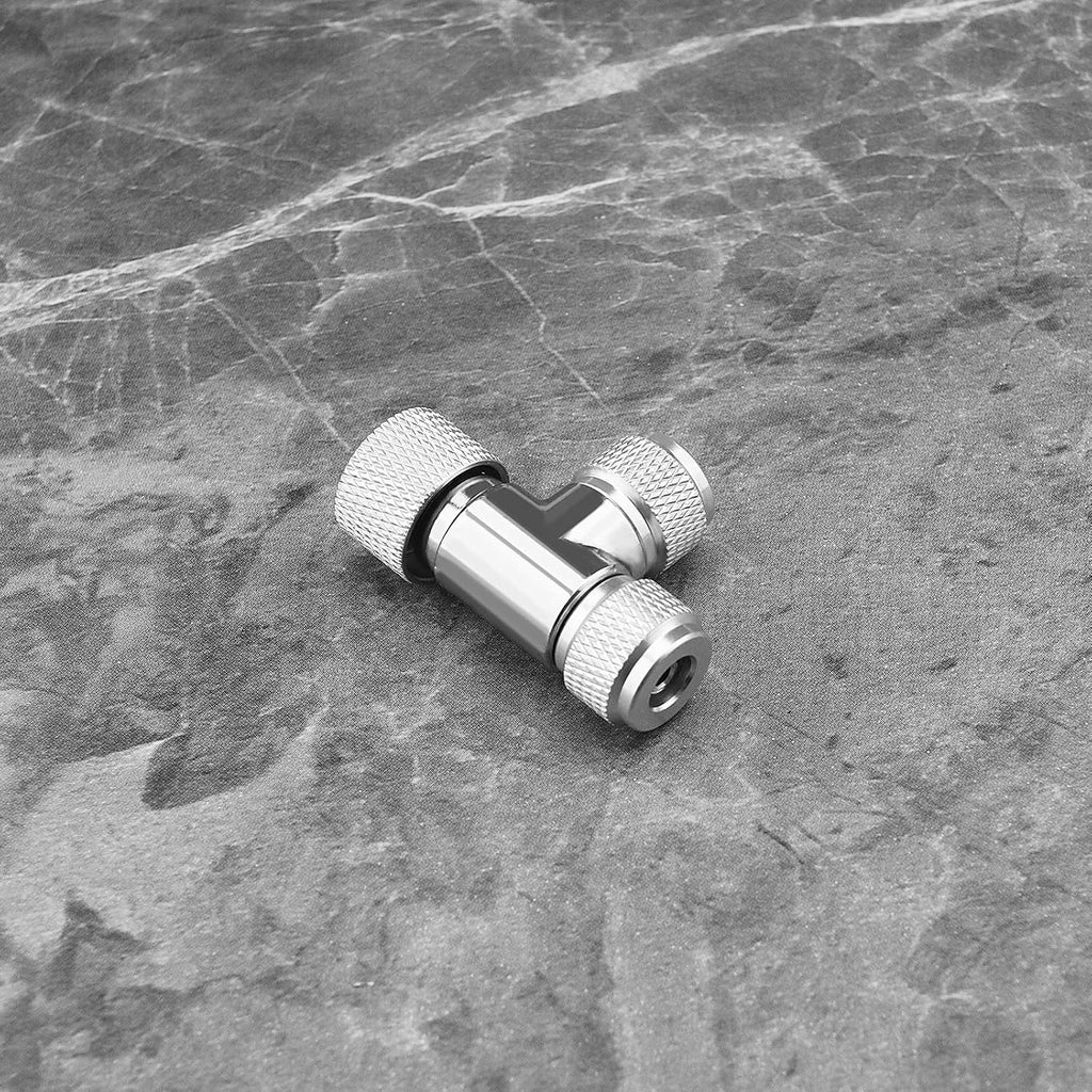 Create idea CO2 Dual-Head Needle Valve Carbon Dioxide Double-Ended Needle Trimmer Valve CO2 Bubble Counter Fish Tanks Accessory Compatible with Aquarium Systems, Silver