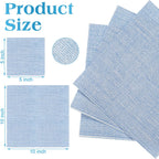 100 Pack Blue Linen Cocktail Napkin 10x10 Inch Disposable Napkins