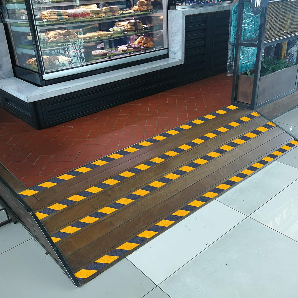 LifeGrip Yellow/Black Anti Slip Tape, 2" x60ft, Waterproof Outdoor Caution | Hi-Vis Safety Stripe for Low Light
